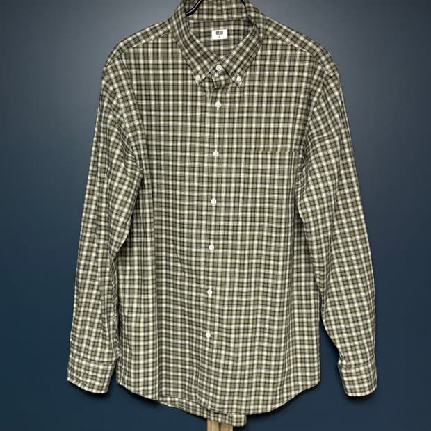 유니클로 브로드클로스셔츠 체크