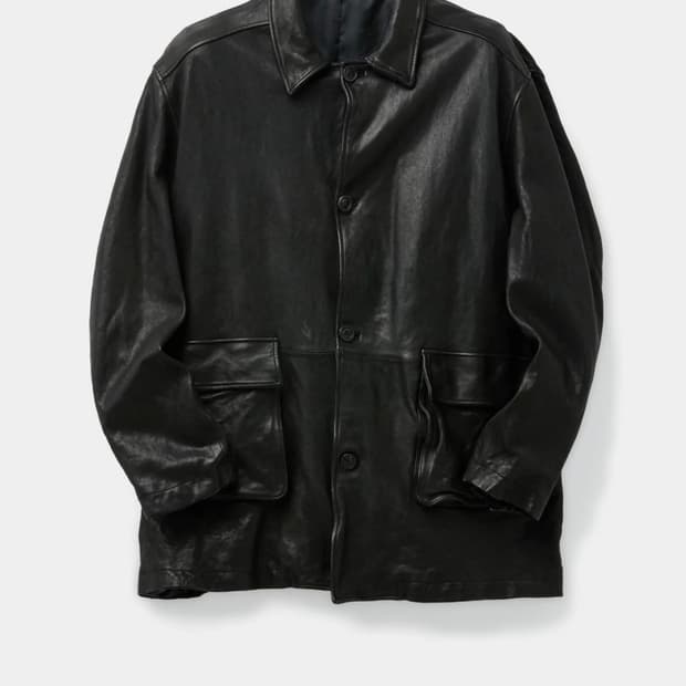 쿠어 워시드 램스킨 레더 카코트 M