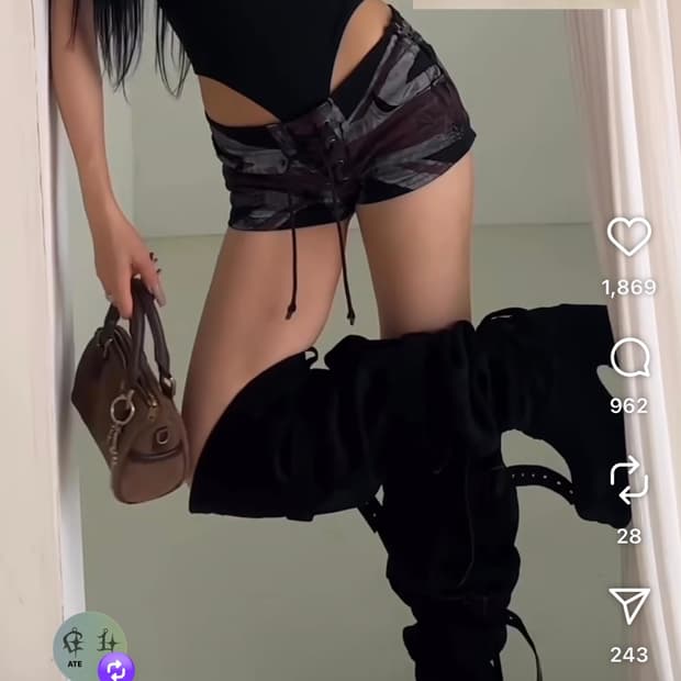 게이트리스 싸이하이 버클 스웨이드 롱부츠 블랙 M(235 240 245)