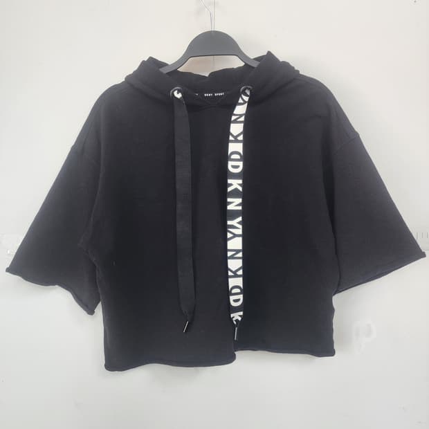 DKNY 반팔 후드티 블랙