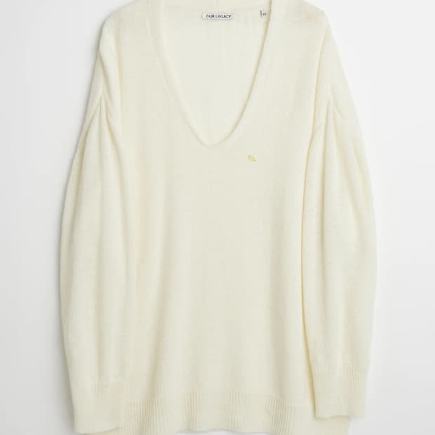 아워레가시 빅 브이넥 니트 스웨터 새상품