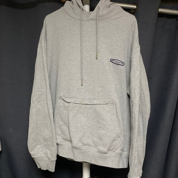 우영미 백로고 후드티 그레이 52