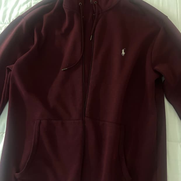 정품 폴로랄프로렌 버건디 후드집업