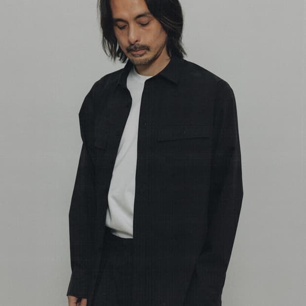 [2] 오토매틱포더피플 크로스 포켓 셔츠 CHARCOAL BLACK