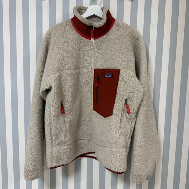 파타고니아 레트로-X 플리스 M 아이보리/레드