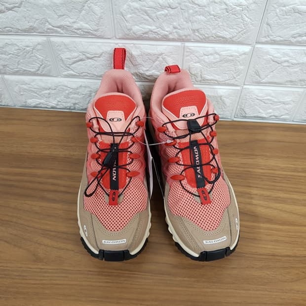 살로몬 운동화 여성250 미착용(ACS+OG 내츄럴 쇼트브레드 포피 레드