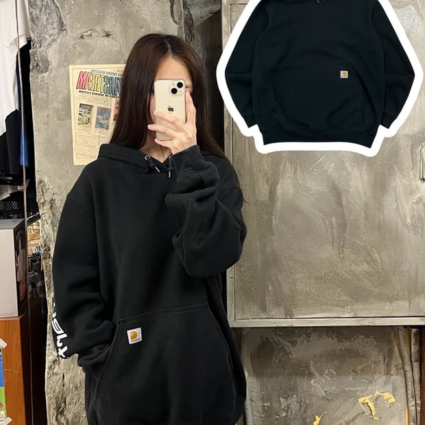 칼하트 후드티 블랙 M #csz862