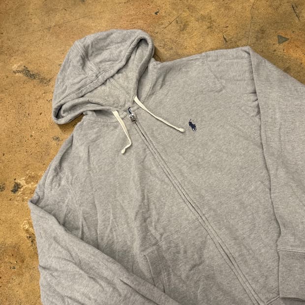 폴로 랄프로렌 그레이 후드집업