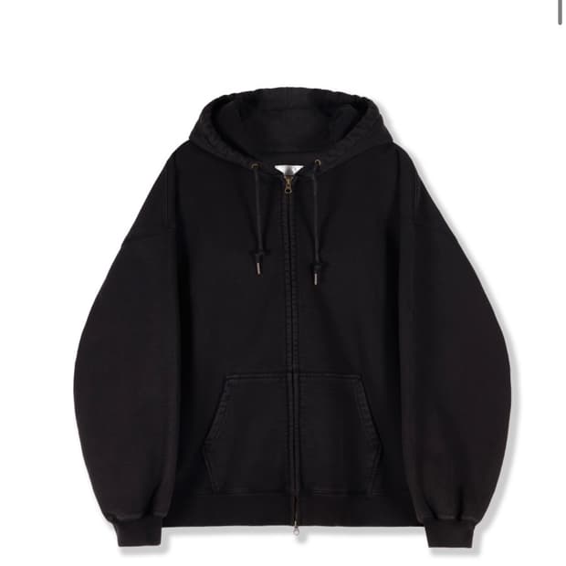 [1] 퍼렌 워시드 후드집업 빈티지 블랙