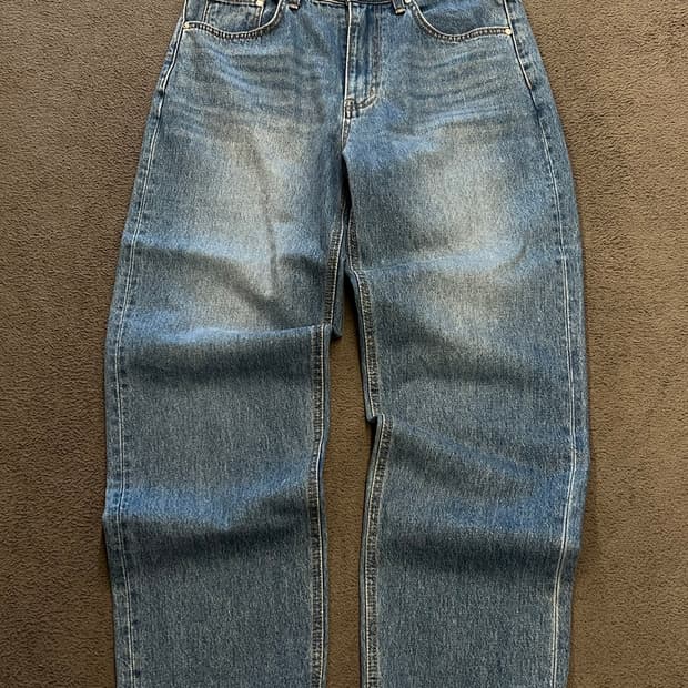 셔터 콘 데님 스트레이트 팬츠 처분 