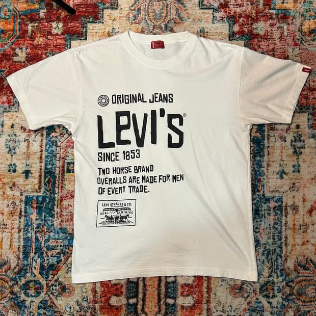 [M] 리바이스 로고 프린팅 반팔 티셔츠