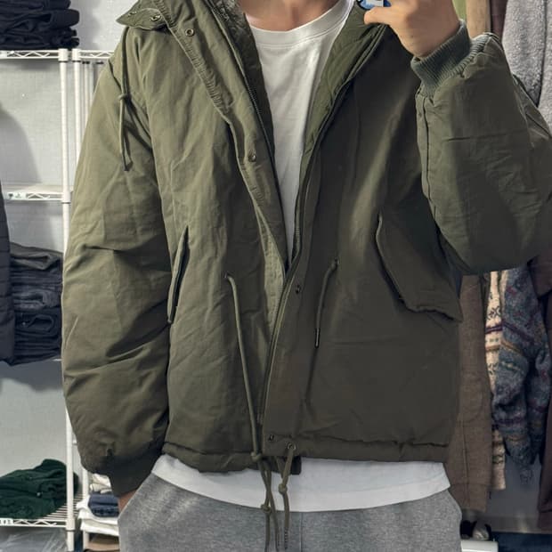 리버시블카키패딩