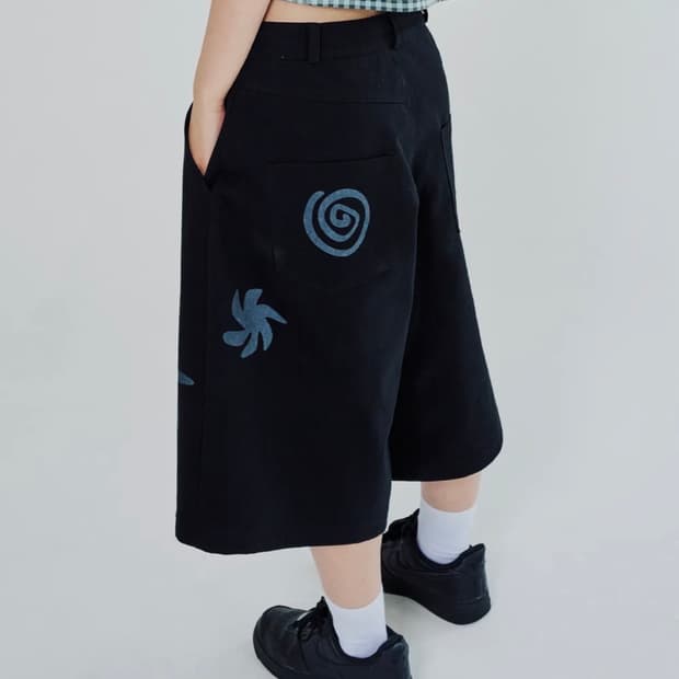 잇자바이브 DOODLE BERMUDA PANTS 버뮤다 팬츠 M