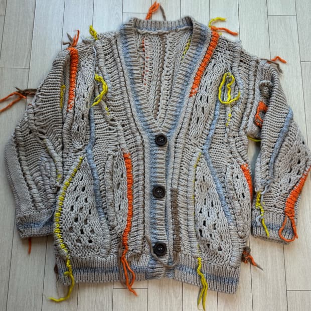 90s 핸드메이트 니트가디건