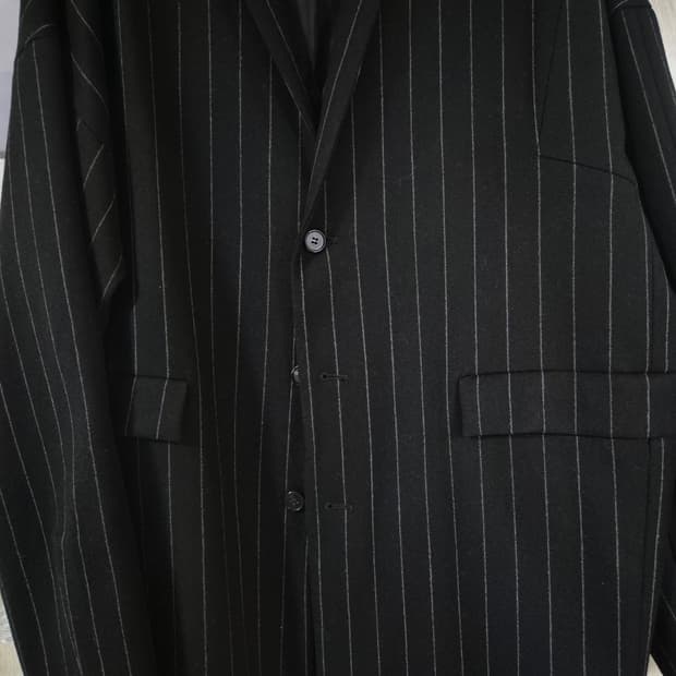 준지 스트라이프 코트 46