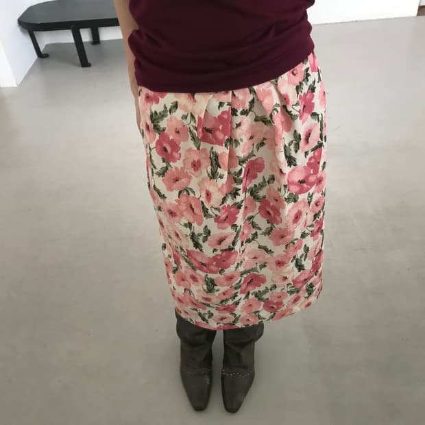 vintage flower pattern skirt