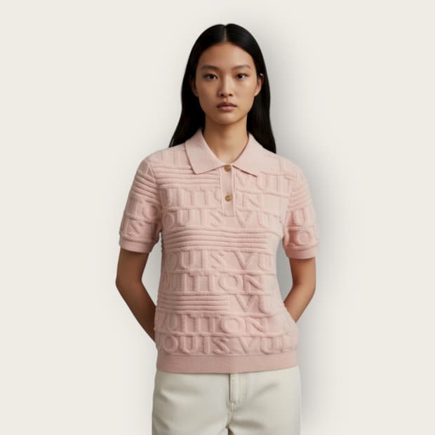 S/ 루이비통 텍스처 페리 폴로 니트
