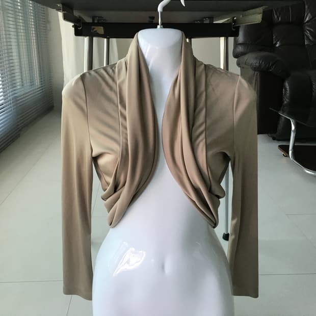 satin drape bolero top