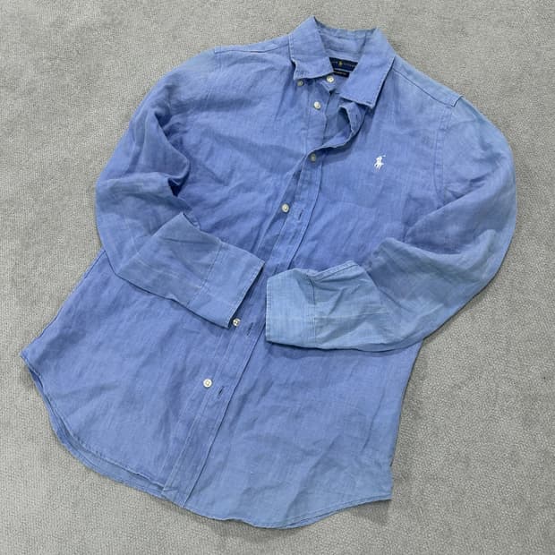 폴로 랄프로렌 린넨 셔츠 하늘색 s