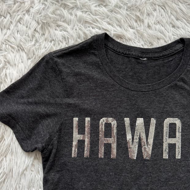 HAWAII 일본빈티지 크롭티 반팔 빈티지크롭티 하와이 반팔 하와이크롭티