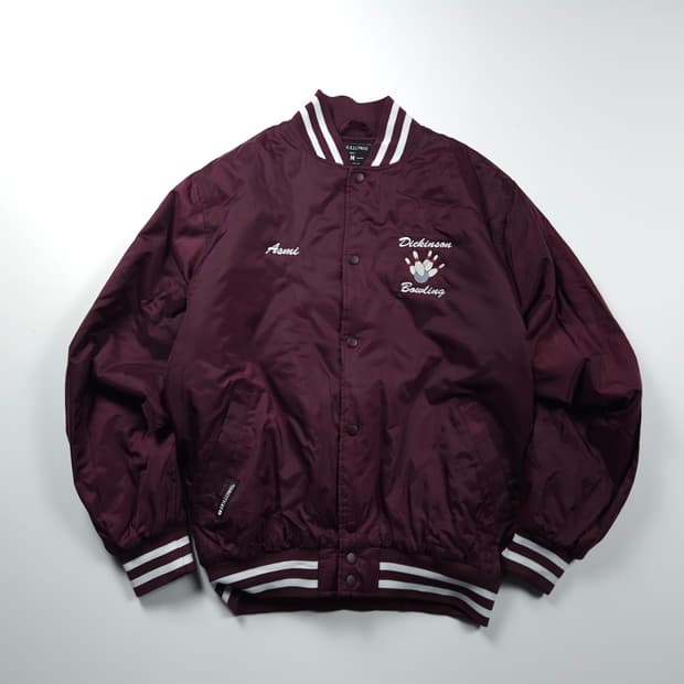 Holloway USA 빈티지 사틴 바시티 점퍼 (L)