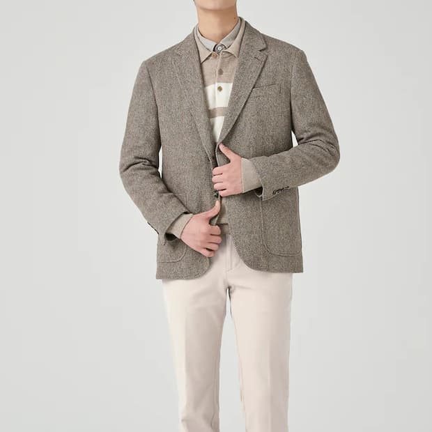 빈폴 울 자켓 브라운