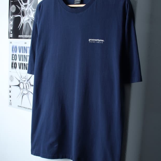 (XL-2XL) 그루브라임 반팔 티셔츠 스몰로고 네이비-H30793