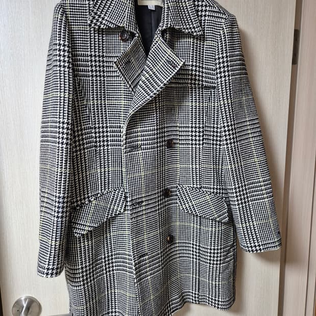 에르메네질도제냐 체크 울자켓 울하프코트 95 남성