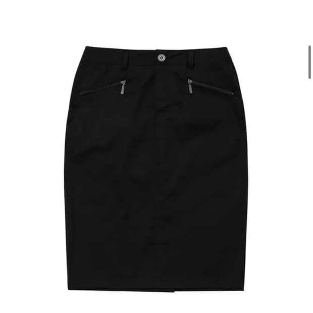 웰빙익스프레스 Back Pocket Midi Skirt Black m
