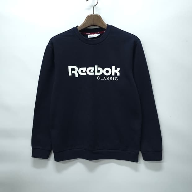 리복 남성 클래식 빅로고 기모 맨투맨 네이비 (L사이즈)