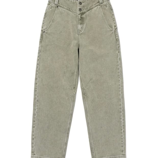 미스치프 워시드 슬라우치 진 블리치드 카키 M