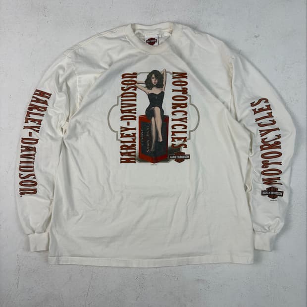 00s Harley Davidson L/S Tee (white)