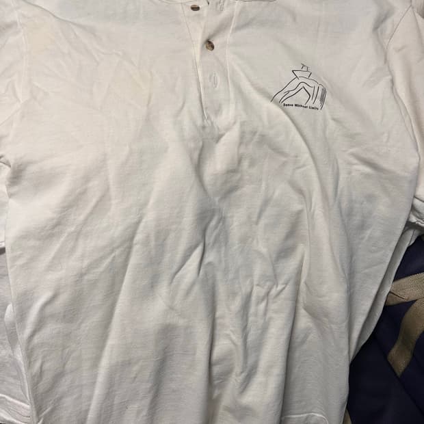 90s COTTON DELUXE 헨리넥 반팔 M