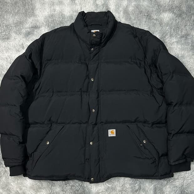 칼하트 다운 블랙 패딩 XXL