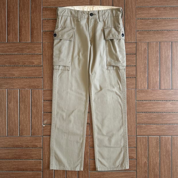 Blue Way herringbone twill cargo pants