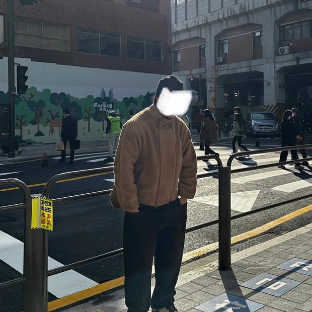 지용킴x코오롱 집업 플리스 후리스 블랙