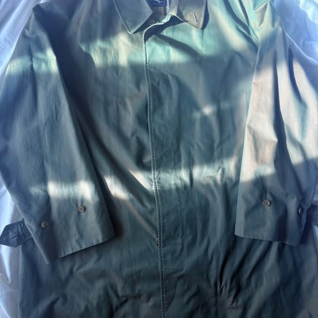 Vintage 80s ~90s 버버리 원패널 코튼100% 싱글 코트