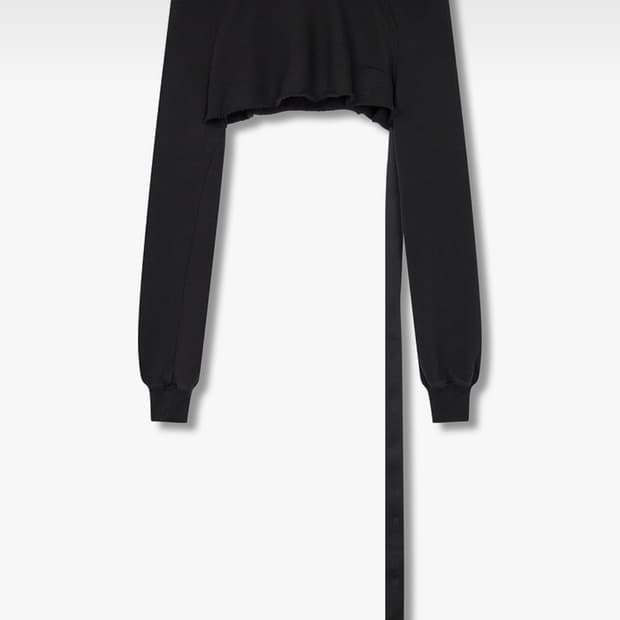 릭오웬스 숄더 포인트 크롭 맨투맨