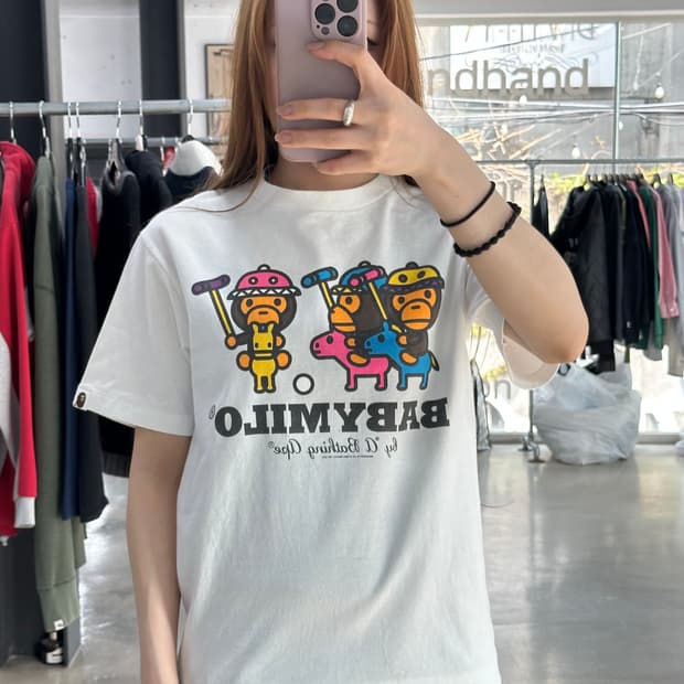 베이프 베이비마일로 홀스 프렌즈 반팔티