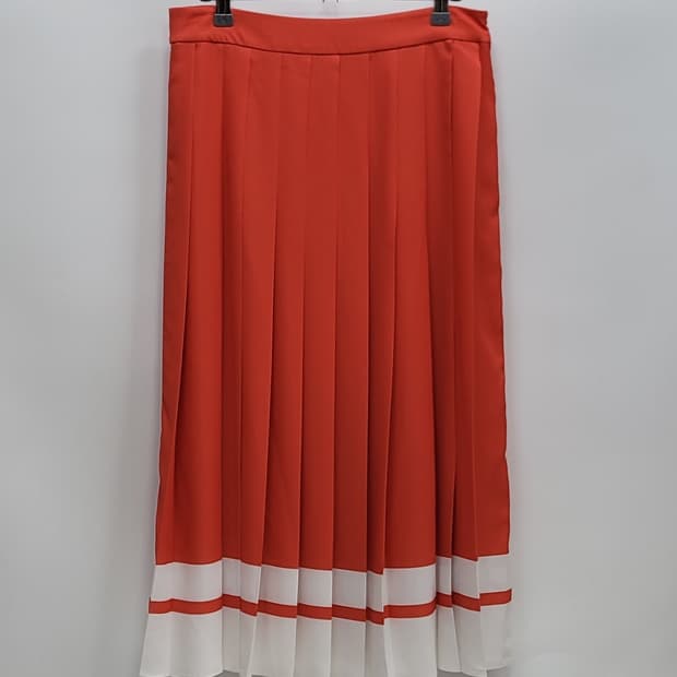 BEANPOLE 21SS 빈폴 플리츠 스커트 / 여 27 레드오렌지
