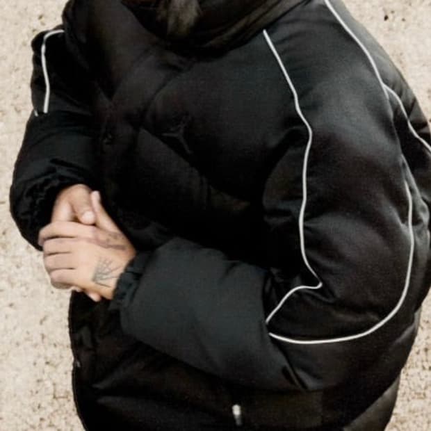 슈프림x조던 퍼퍼자켓 블랙M