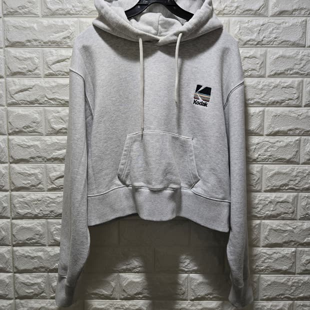 코닥 레인보우 로고 크롭 후드티 후디 95