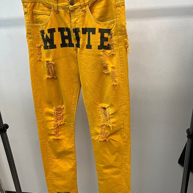 32) 오프화이트 옐로 디스 워크진