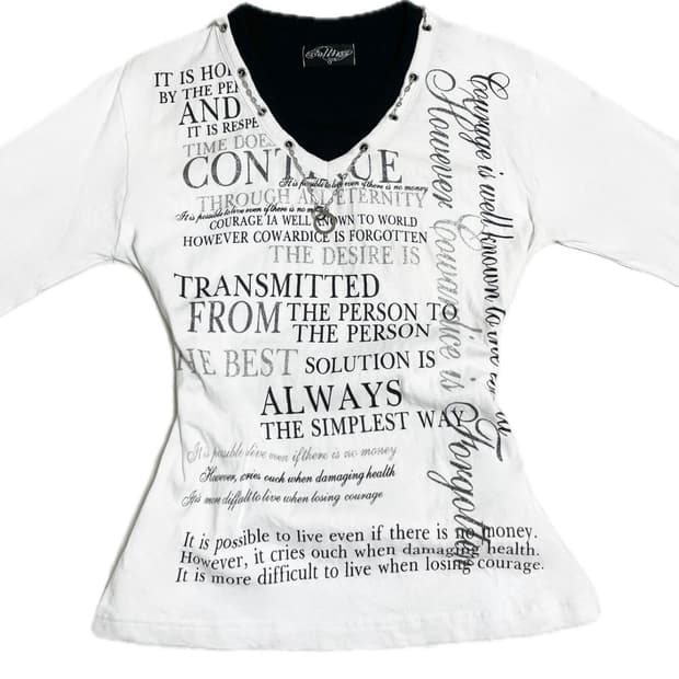 펑크 punk 롱 슬리브 갸루 y2k