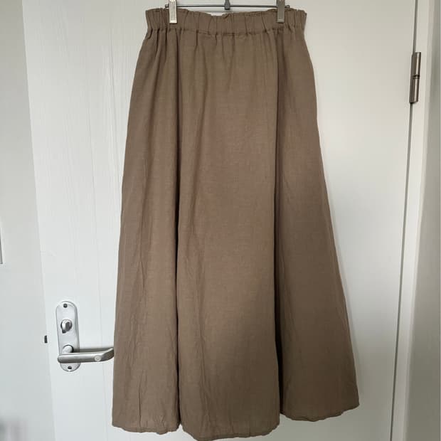 Natural Linen Flare Skirt