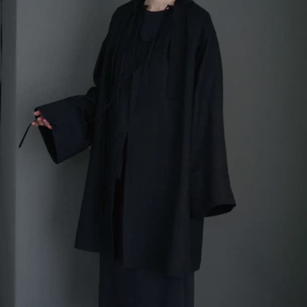 [0] 08서커스 08sircus 20AW 드라이 울 라미 랩 코트