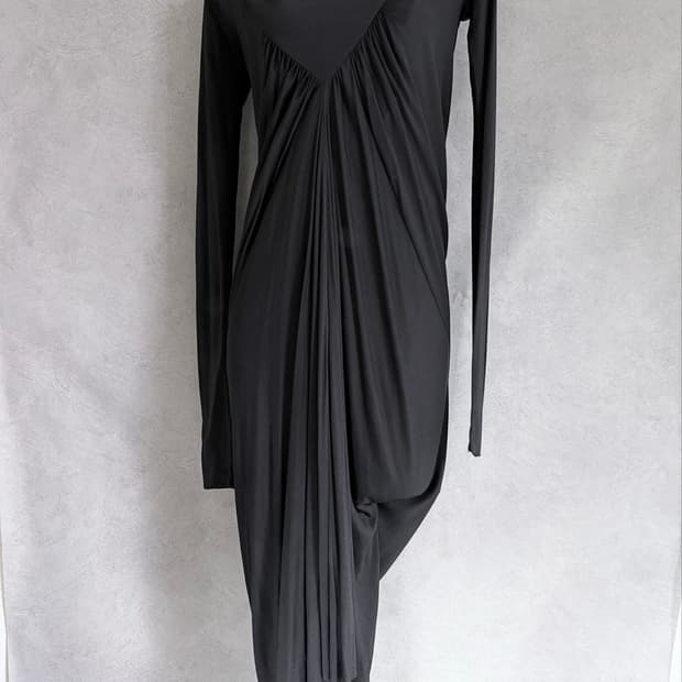 07FW Rick Owens Draped Long Dress