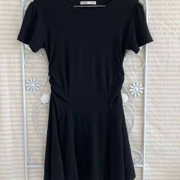 빈티지 블랙 셔링 원피스 884 y2k 스트릿 모리 갸루 일본빈티지 펑키