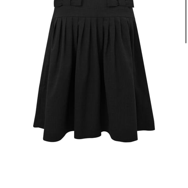 체메씨 BOW TUCK MIDI SKIRT (BLACK)