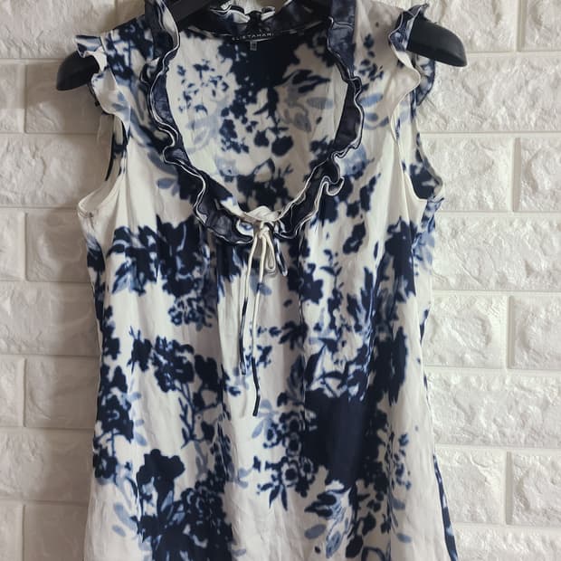 엘리타하리 플라워 실크블라우스(55)